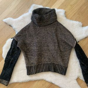 Zara Cropped Knit Turtleneck Sweater